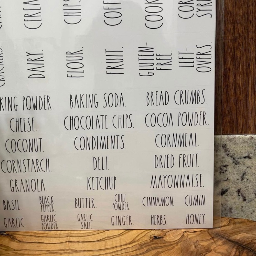 🆕 Rae Dunn | 180 Clear Home Organizing Labels Decals! - Picture 3 of 11